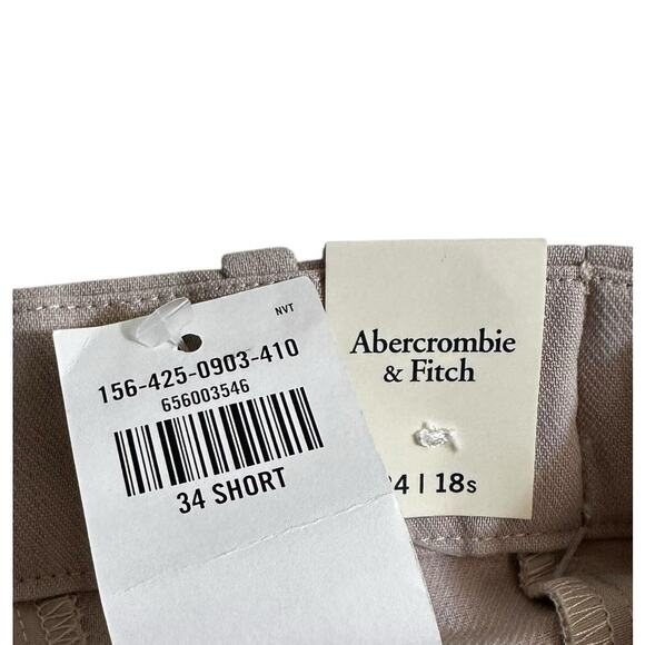 NWT ABERCROMBIE & FITCH Women's Curve Love Pleated Front Wide Leg Trouser Pants - Picture 12 of 12